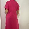 Blusón en Lino Fucsia Cuello en Lentejuela - Imagen 2
