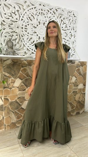 Bata en Lino Verde Militar