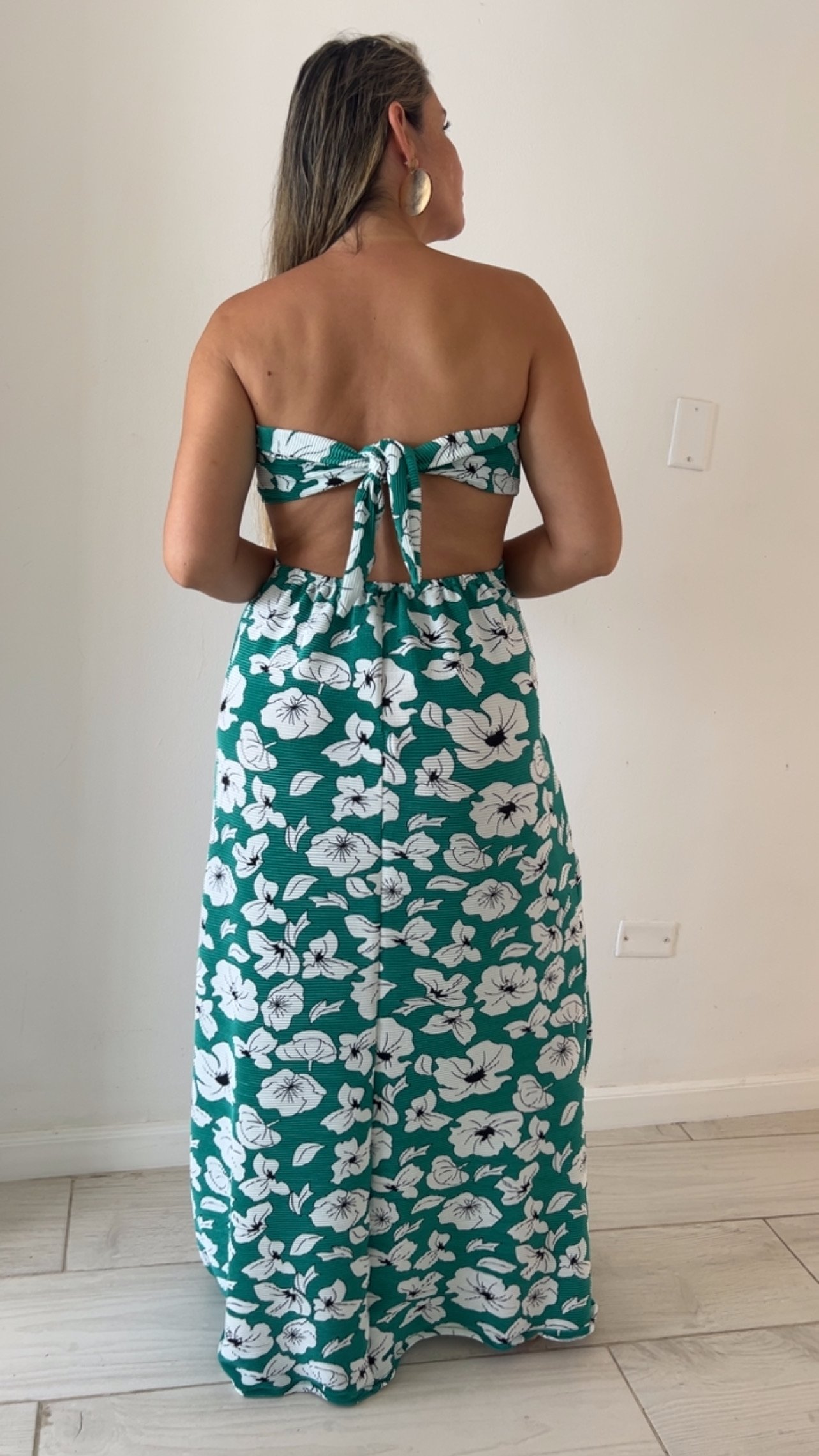 Vestido Adriana Estampado Verde - Image 2