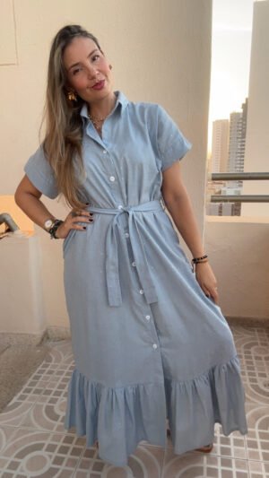 ✨Bluson en Lino Azul Claro