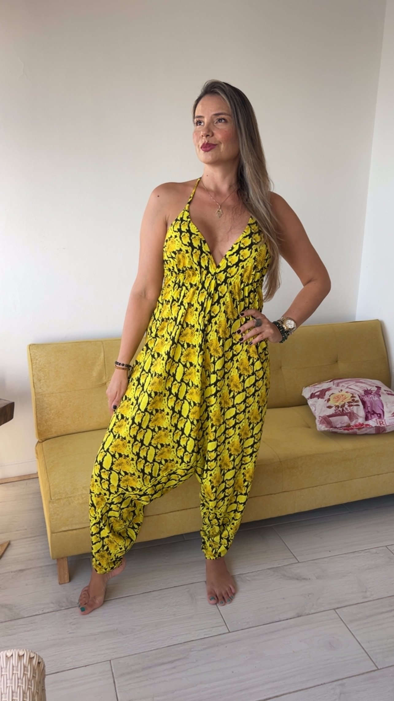 JumpSuit Estampado Amarillo