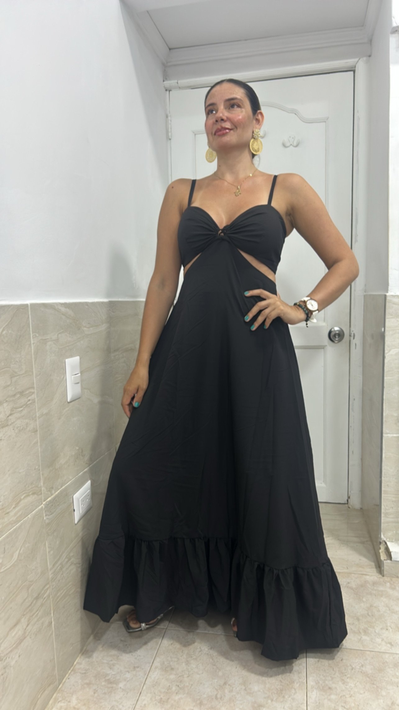 Vestido Adriana en Seda Negro