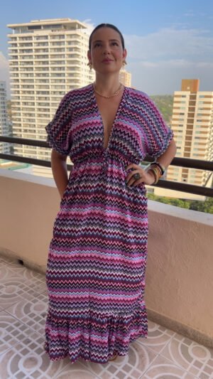 Vestido BOHO zig zag