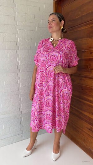 Blusón Corto Estampado Rose