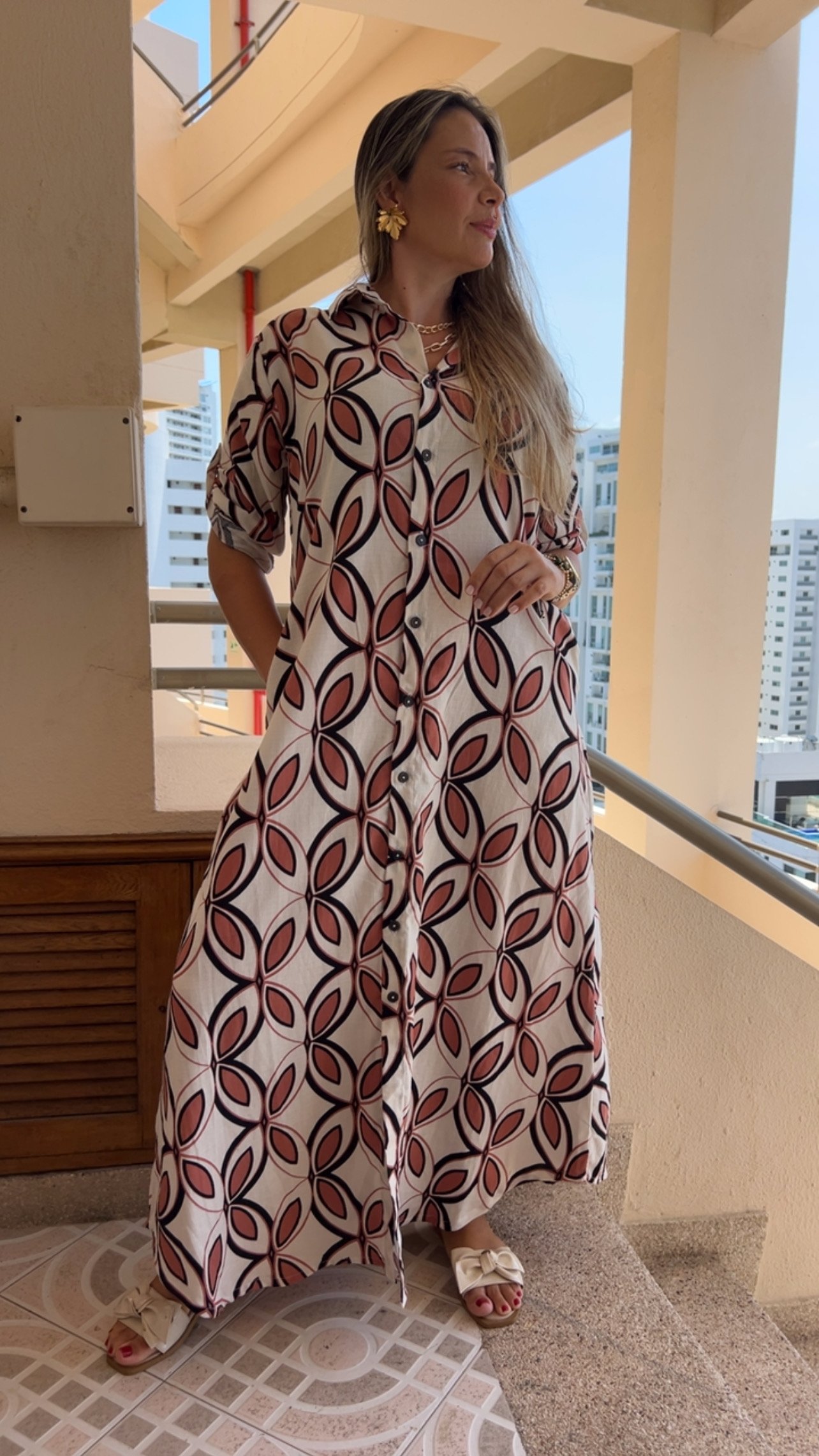 Bluson en Lino Estampado