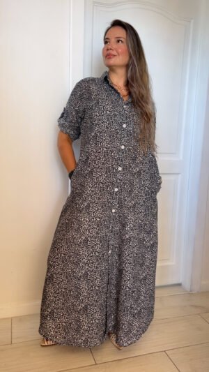 Blusón Animal Print con Botones